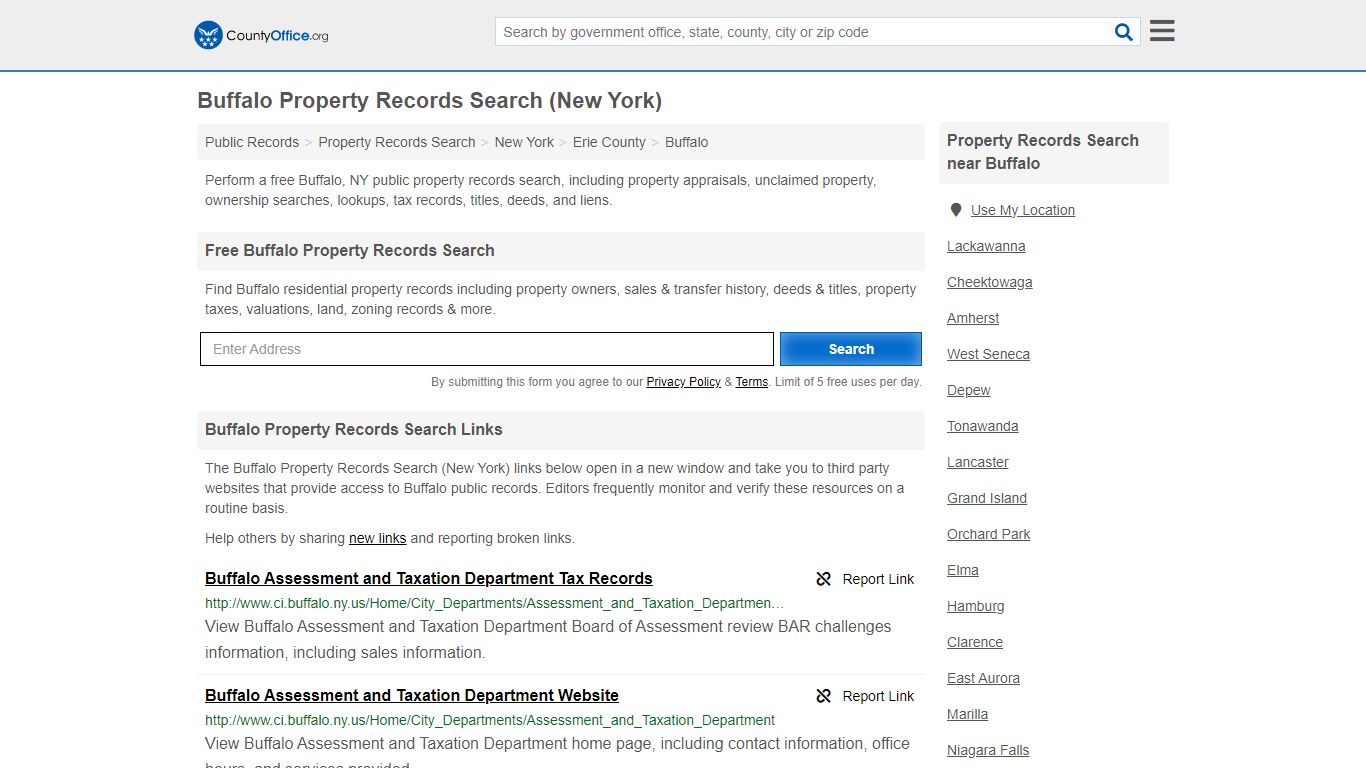 Buffalo Property Records Search (New York) - County Office